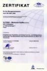 Certificate ISO DE